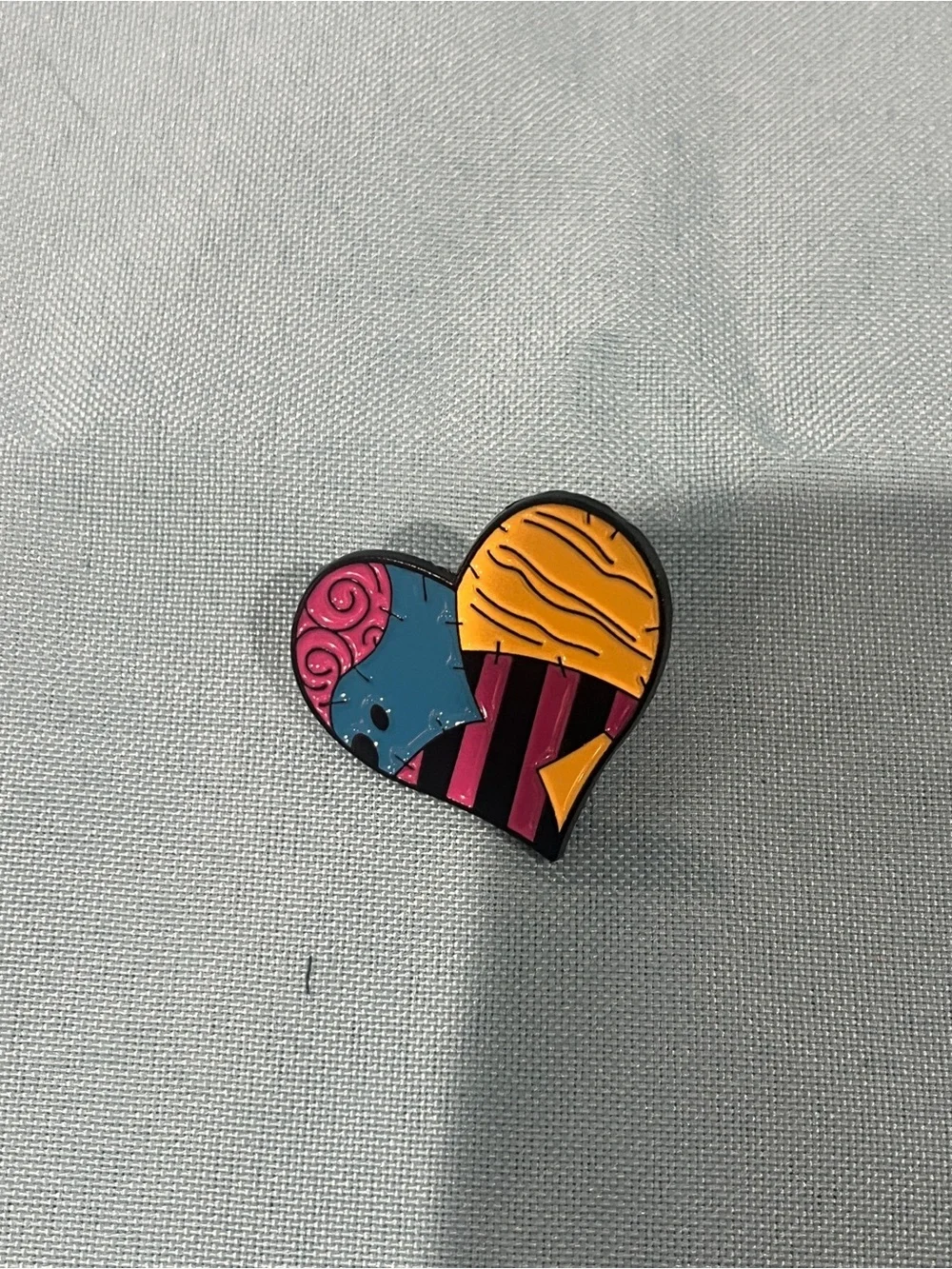♥️Sally Heart Patchwork Enamel Pin - Multicolor